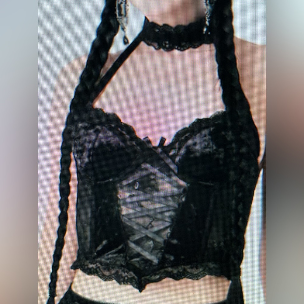 Killstar black goth bralette  / top M